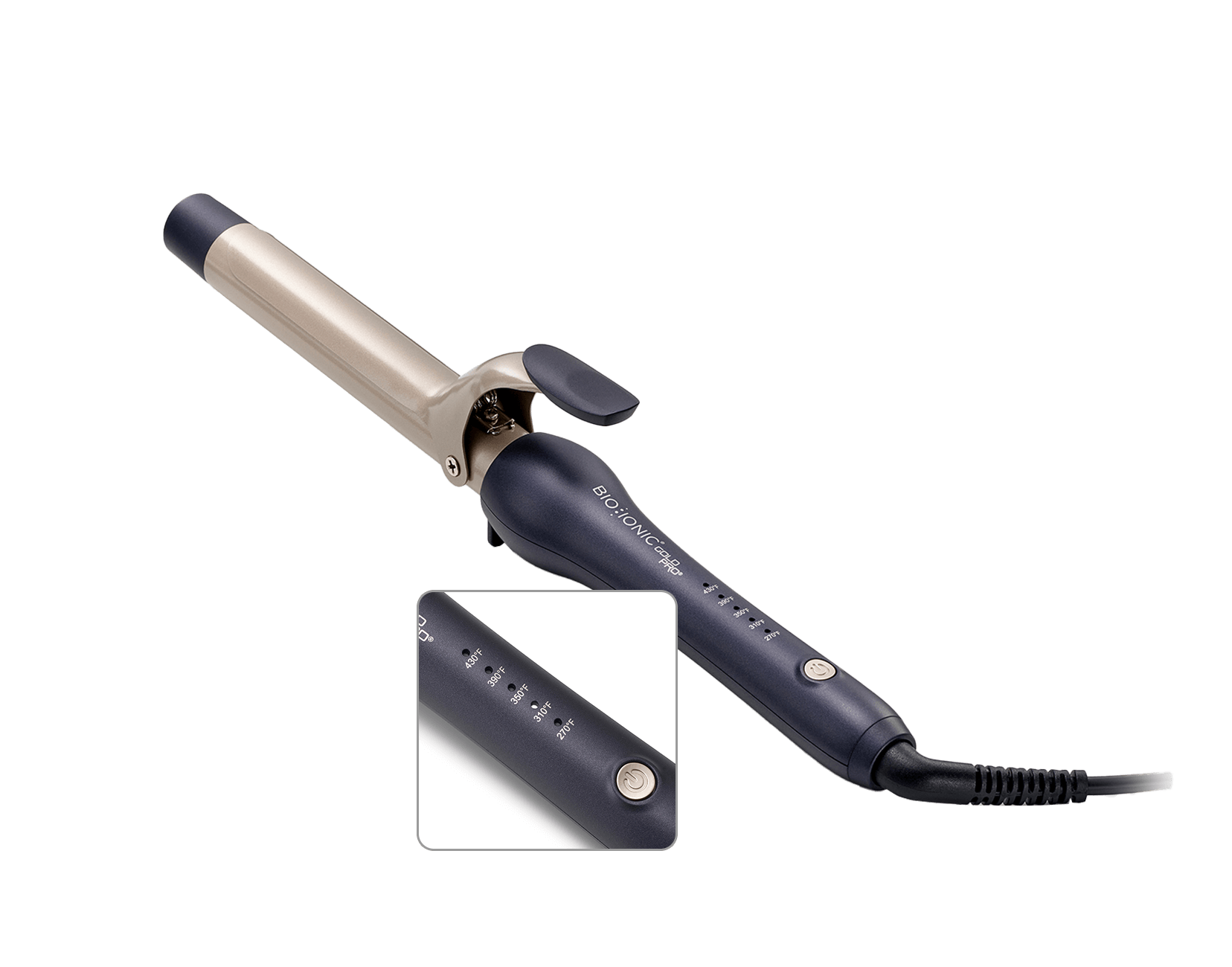 GoldPro Curling Iron - Adjustable Heat Settings